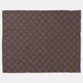rotbraune und schwarz geneigte Quadrate oder Schac Fleecedecke (Vorderseite (Horizontal))