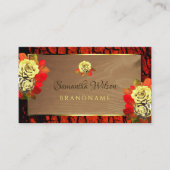 Rotbrauner Baum Bark Wood Grain Elegantes florales Visitenkarte (Vorderseite)