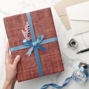Rotbrauner Leinen Geschenkpapier