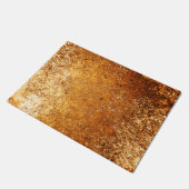 Rotbrauner Rustikal-Wethering-Grunge Kupfer Fußmatte (Schrägansicht)