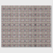 Rotbraunes Hahnentrittmuster Glen Karo Muster Geschenkpapier (Flach)