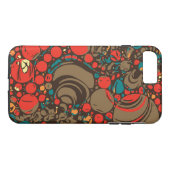 Rotbraunes orange abstraktes Case-Mate iPhone hülle (Rückseite (Horizontal))