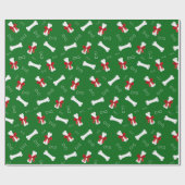 Rotbraunmuster des weißen Hundes Geschenkpapier (Flach)