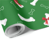 Rotbraunmuster des weißen Hundes Geschenkpapier (Rolleneckpunkt)