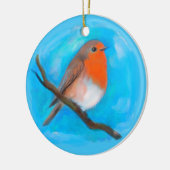 Rotbrust-Keramik Keramik Ornament (Links)