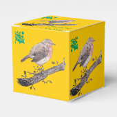 Rotbrust mit Heiliger für Weihnachten Geschenkschachtel (Vorderseite)