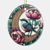 Rotbrustvogel Keramik Ornament (Links)