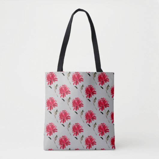 Rotbrysanthemum-Blumendesign Tasche (Vorderseite)