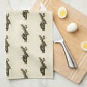 Rotcockaded Woodpecker Audubons Vögel von Amerika Geschirrtuch (Viertel Falte)