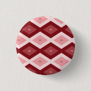 Rotdiamantenmuster Button