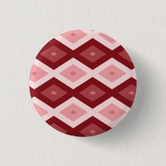 Rotdiamantenmuster Button (Vorderseite)