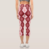 Rotdiamantenmuster Capri Leggings (Rückseite)