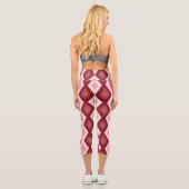 Rotdiamantenmuster Capri Leggings (Rückseite)
