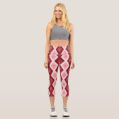 Rotdiamantenmuster Capri Leggings (Vorderseite)