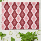 Rotdiamantenmuster Geschirrtuch (Gefaltet)