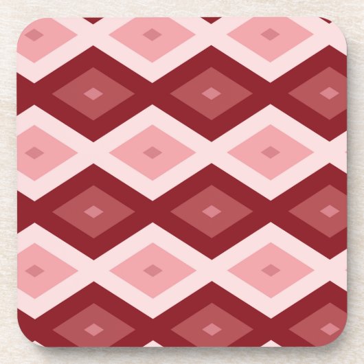 Rotdiamantenmuster Getränkeuntersetzer (Vorderseite)