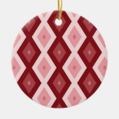 Rotdiamantenmuster Keramik Ornament (Vorne)