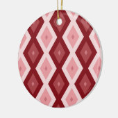 Rotdiamantenmuster Keramik Ornament (Links)