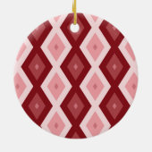 Rotdiamantenmuster Keramik Ornament (Hinten)