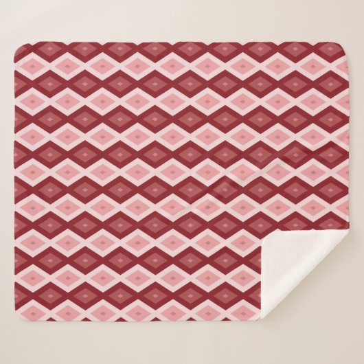Rotdiamantenmuster Sherpadecke (Vorderseite (Horizontal))