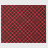 Rotdiamantenmuster Tartan Geschenkpapier (Flach)