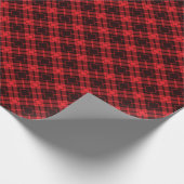 Rotdiamantenmuster Tartan Geschenkpapier (Ecke)