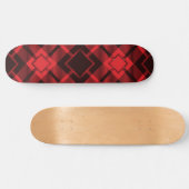 Rotdiamantenmuster Tartan Skateboard (Horizontal)