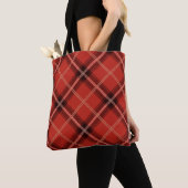 Rotdiamantenmuster Tartan Tote Bag Tasche (Von Nahem)