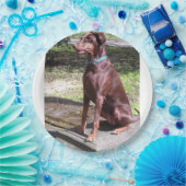 Rotdoberman Pappteller (Party)