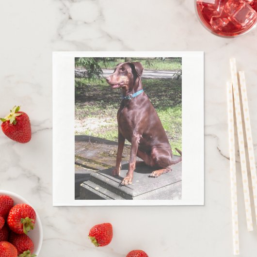 Rotdoberman Serviette (Beispiel)