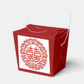 Rotdoppelglückszeit Moderne chinesische Hochzeit Geschenkschachtel (Vorderseite)