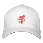 Rotdrache Bestickte Kappe (Vorderseite)