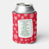 Rote 12 Bars Weihnachten und Schneeflocken Dosenkühler (Kanne Rückseite)