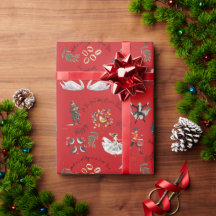 Rote 12 Tage Weihnachtsfeier