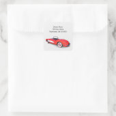 Rote 1960 Corvette Quadratischer Aufkleber (Tasche)