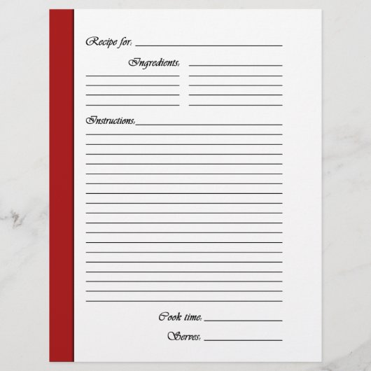 Rote 2-seitige Rezeptorseiten (Rückseite)