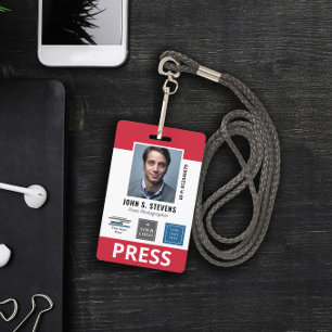 Rote 3 Logos Press ID-Ausweishülle Ausweis