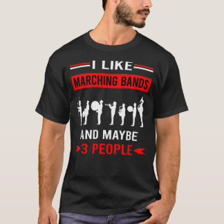 Rote 3 Personen Marinierband T-Shirt