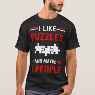 Rote 3 Personen Rätsel T-Shirt
