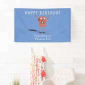 Rote 3D-Roboter-Kindergeburtstagsfeier Banner (Insitu)