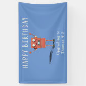 Rote 3D-Roboter-Kindergeburtstagsfeier Banner (Vertikal)