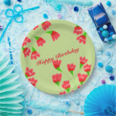 Rote, 9 Zoll große Teller (Party)