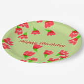 Rote, 9 Zoll große Teller (Schrägansicht)