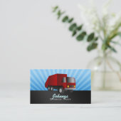 Rote Abfall-LKW-Visitenkarten Visitenkarte (Stehend Vorderseite)