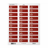 Rote Abschluss-Fett-Moderne-Type-Goldkappe-Adresse (Vorne)