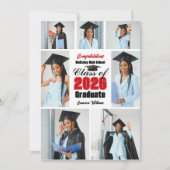 Rote Abschlusscollage der Klasse 2026 Ankündigung (Vorderseite)