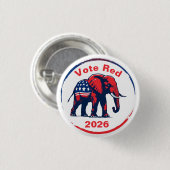 Rote Abstimmung 2026 Button (Vorne & Hinten)