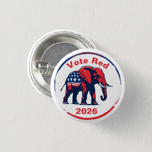 Rote Abstimmung 2026 Button (Vorne & Hinten)