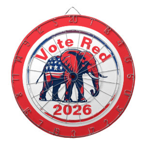 Rote Abstimmung 2026 Dartscheibe