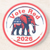 Rote Abstimmung 2026 Getränkeuntersetzer (Vorne)